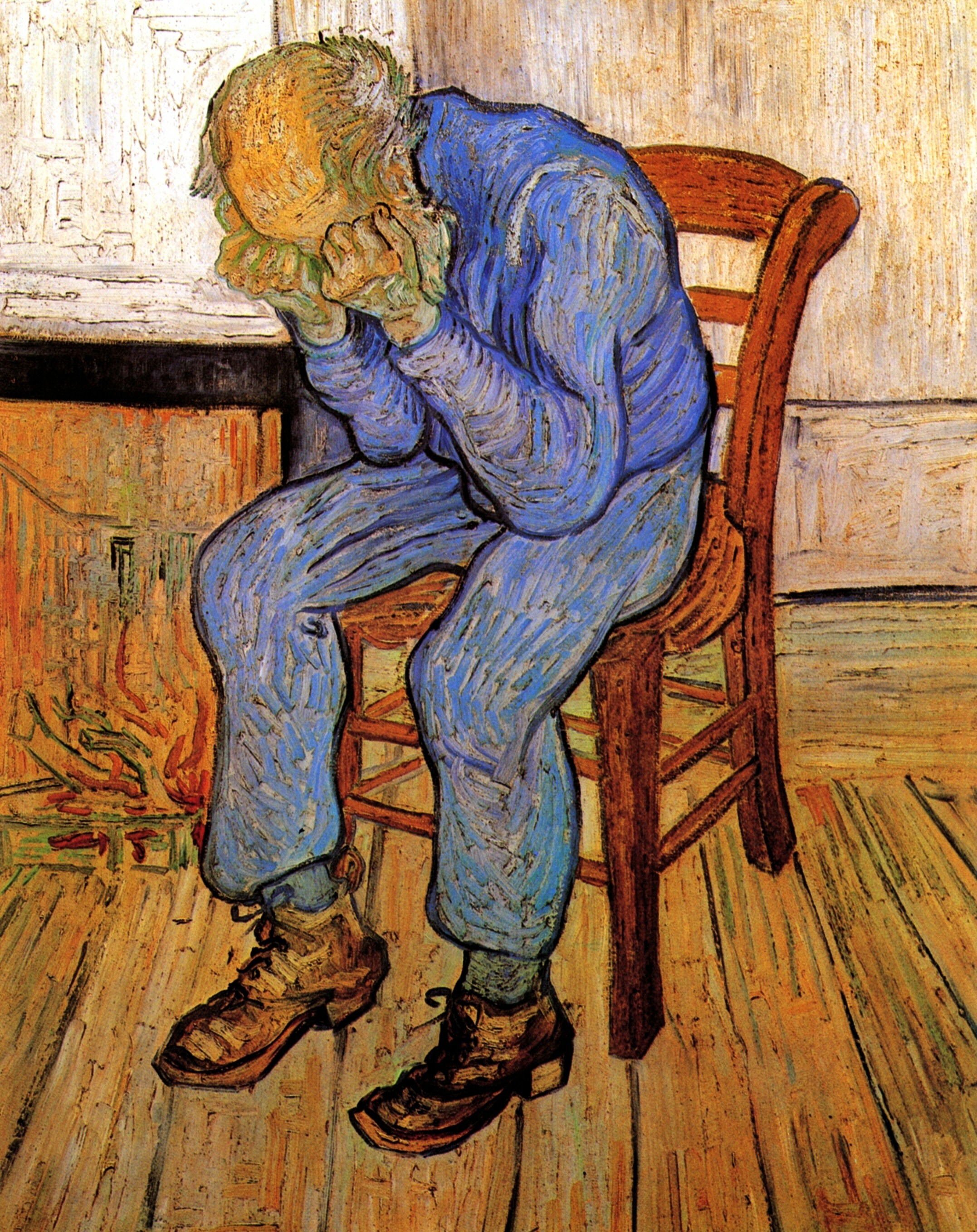 Old Man in Sorrow - Van Gogh Painting On Canvas